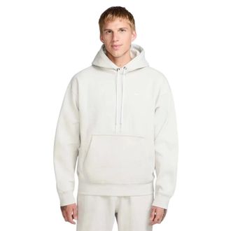 Nike Long Sleeve Training Tops, male, White, Size: XS Solo Swoosh Fleece Pullover Hoodie