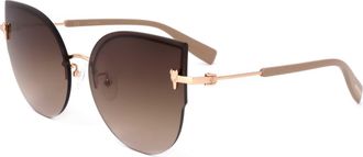 Trussardi Womens 60mm Gold Sunglasses