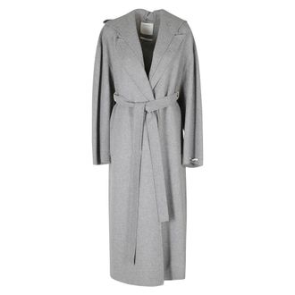 Sportmax Olmo Jas - Dames - Mantels - Grijs - Maat: 2XS Wol