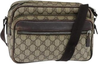 Gucci Pre-owned Plastic Cross Body Bag - Dames - Vintage Schoudertas - Bruin - ONE Size - Vintage
