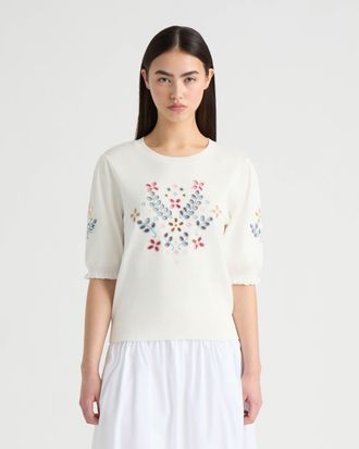 NVLT Womens Eyelet Sweater