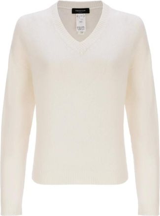 Fabiana Filippi Maglione con scollo a V - - Knitwear - Donna - Bianco - L