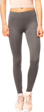 Easy Young Fashion Easy young fashion womens basic long leggings - grey - One Size