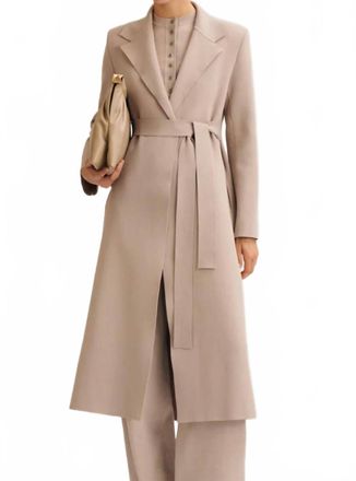 Scanlan Theodore Crepe Knit Soft Coat In Oyster
