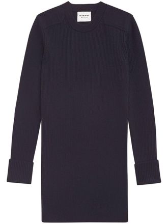 Isabel Marant Garner ribbed-knit dress - women - Polyamide/Wool/Elastane - 40 - Blue