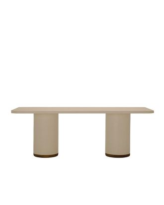 Hannun Mesa de exterior de microcemento en color arena, 200cm