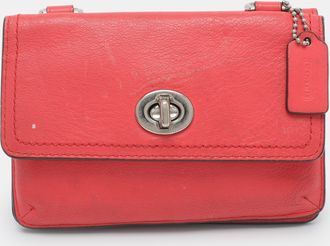 Coach Legacy Coral Leather Wallet With Strap