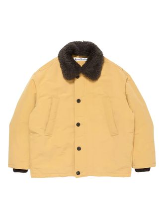 Acne Studios shearling-collar bomber jacket - men - Fabric - 44 - Yellow