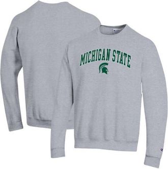 Champion Mens Champion Heather Gray Michigan State Spartans Arch Over Logo Pullover Sweatshirt at Nordstrom, Size Xx-Large