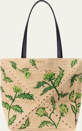 Loewe x Paulas Ibiza Puzzle Embroidered Raffia Tote Bag