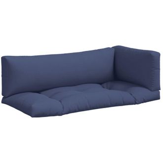 vidaXL Cojines Para Muebles De Palets 3 Uds Tela Oxford Azul Marino Vidaxl