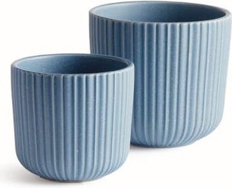 Napa Home & Garden Tasha Flowerpot Planters Set of 2 in Blue at Nordstrom