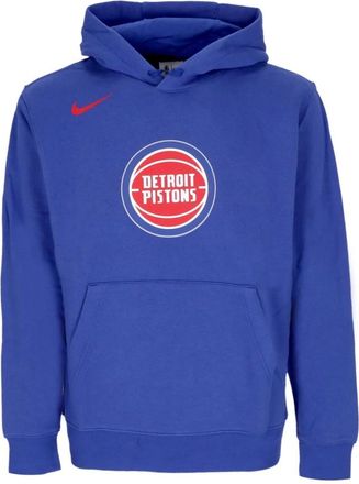 Nike NBA Club Hoodie Detpis - Heren - Sportshirts - Blauw - M - Katoen - Fitness