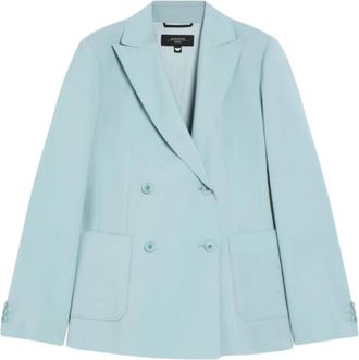 Max Mara Stijlvolle Jurk - Dames - Blazers - Blauw - 2XS - Polyester - Jassen