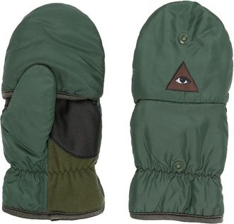 Undercover eye patch-detail padded gloves - men - Polyester - One Size - Green