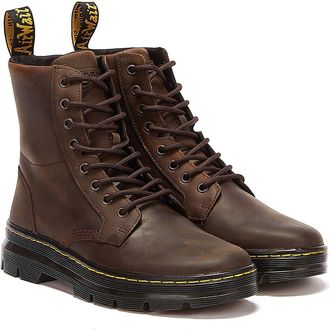 Dr. Martens Shop Voor Dr. Martens Combs Crazy Horse Heren Bruine Laarzen
