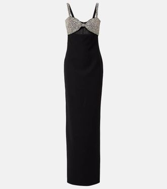 New Arrivals Lux embellished crepe gown