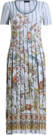 Etro Midi-jurk met bloemenprint - Blauw