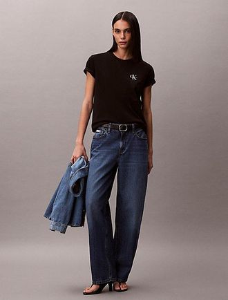 Calvin Klein Camiseta Con Logo Monograma Bordado