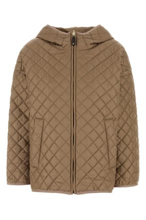 Max Mara Camel Polyester Leo Reversible Jacket