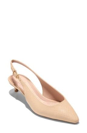 Cole Haan The Go-To Jocelyn Slingback Pump in Soft Buff Snake Print Leather at Nordstrom Rack, Size 5.5