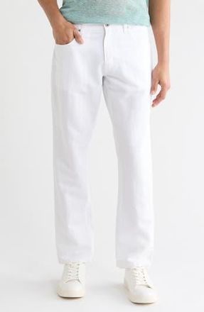 AG - Adriano Goldschmied Graduate Tailored Linen Blend Pants in White at Nordstrom Rack, Size 32 X 32