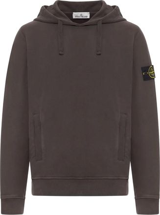 Stone Island Felpa con logo e cappuccio - Marrone