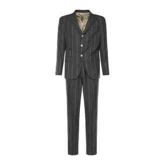 Eleventy Single Breasted Suits, male, Gray, Size: L Single Breasted Suit