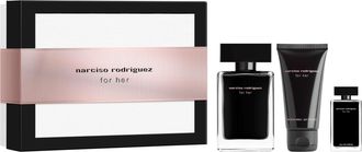 Narciso Rodriguez Womens For Her Fragrance Gift Set (100ml 50ml body lotion, 10ml purse spray) - One Size