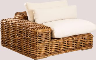 Sklum M&oacute;dulo Esquinero Izquierdo Para Sof&aacute; Modular De Jard&iacute;n En Rat&aacute;n Milu Style Sklum
