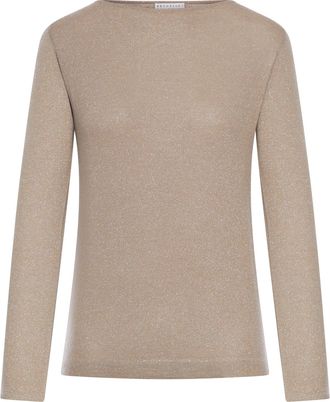 Brunello Cucinelli LIGHTWEIGHT CASHMERE AND SILK SPARKLING SWEATER - Brunello Cucinelli - Woman