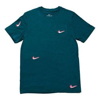 Nike SB Skateboard x Parra Pocket T-Shirt Midnight Turq Tee Green BV7056-347