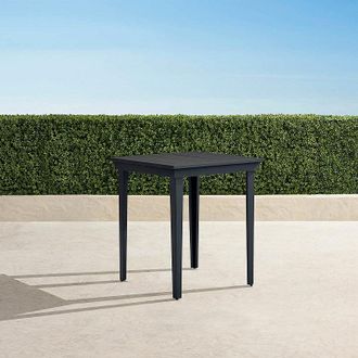 Frontgate Windsor Aluminum Bar Table in Matte Black Aluminum - Frontgate