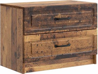 vidaXL Armario De Noche Madera Envejecida 62 X 34,5 X 44,5 Cm Vidaxl