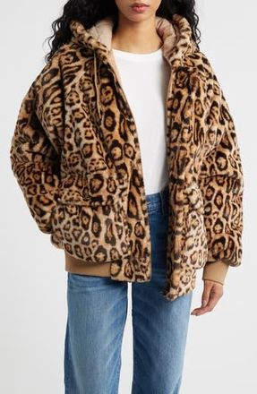 Boys Lie He A Cheetah Manhunt Fleece Zip Hoodie in Brown Multi at Nordstrom Rack, Size X-Large/xx-Large
