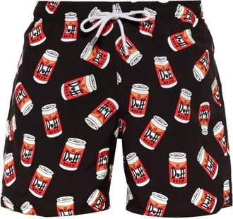 MC2 Saint Barth x The Simpsons Gustavia swim shorts - men - Polyamide/Recycled Polyester/Elastane - L - Black
