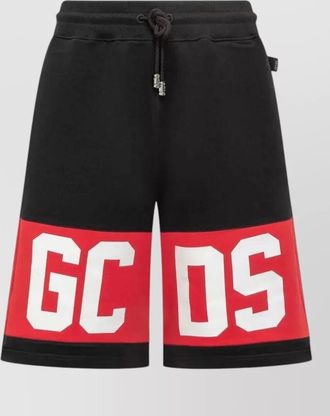 GCDS band logo sweatshorts back pocket design