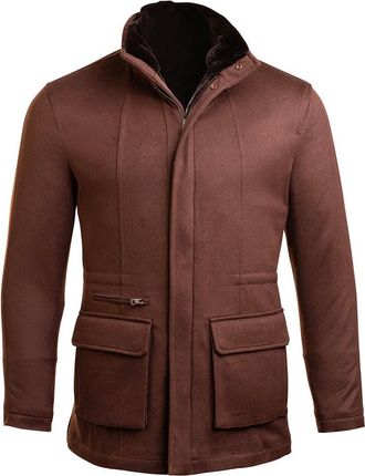 Kiton Kired By Kiton Konew Cashmere-Mink Fur Overcoat