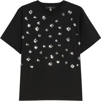 Max Mara Cabin Jersey T-shirt - Dames - T-shirts - Zwart - M - Katoen - Tops