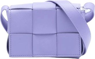 Bottega Veneta Pre-owned Cross Body Bags, female, Purple, Size: ONE SIZE Pre-owned Leather Crossbody Bag