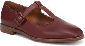 Franco Sarto Kenley T-Strap Flat in Bordo Red at Nordstrom Rack, Size 7.5