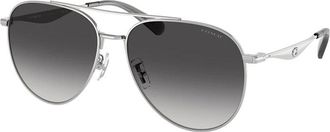 Coach Grey Gradient Pilot Ladies Sunglasses HC7169 90013C 57