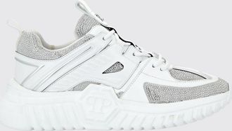 Philipp Plein Sneakers in pelle con logo Hexagon e applicazione di strass