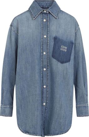 Miu Miu Logo-patch Shirt
