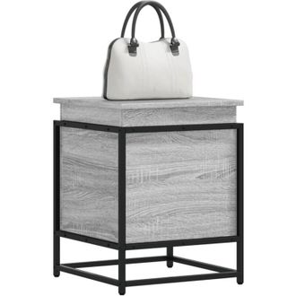 vidaXL Caja De Almacenaje Con Tapa Madera Gris Sonoma 40x40x51,5 Cm Vidaxl