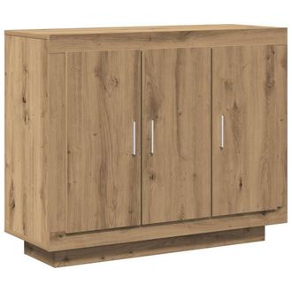Berkfield Home Sideboard Artisan Oak 92x35x75 cm Engineered Wood in Brown | Size: 92 x 35 x 75 cm