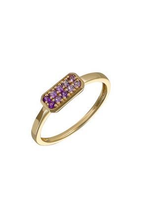 Bony Levy 14K Gold Pavé Amethyst Ring in 14K Yellow Gold at Nordstrom, Size 7.5