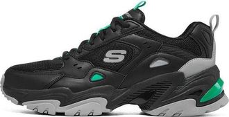 Skechers Stamina V2 Black Charcoal Green 237209-BKCC