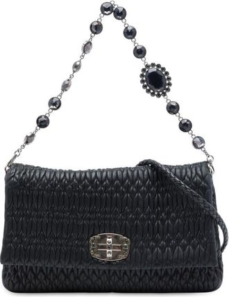 Miu Miu Pre-owned Miu Miu Matelasse Nappa Crystal Chain Satchel Ladies ODWWW9TR6GQOG08J