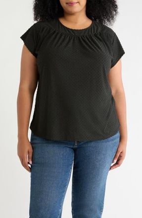 Loveappella Tie Back Top in Black at Nordstrom, Size 1X
